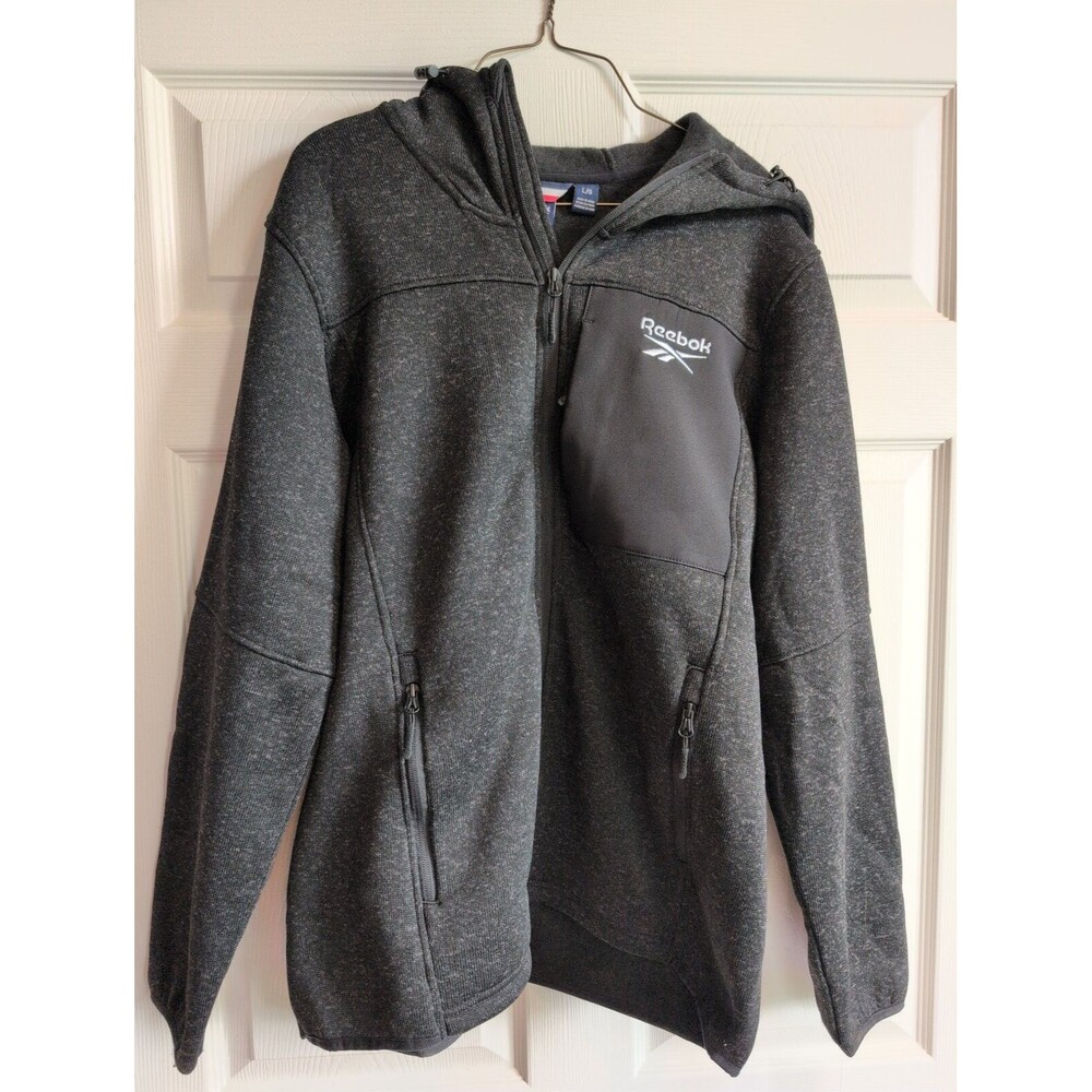 Reebok Men’s Outerwear Knit Jacket Black Size Large OMRB1359